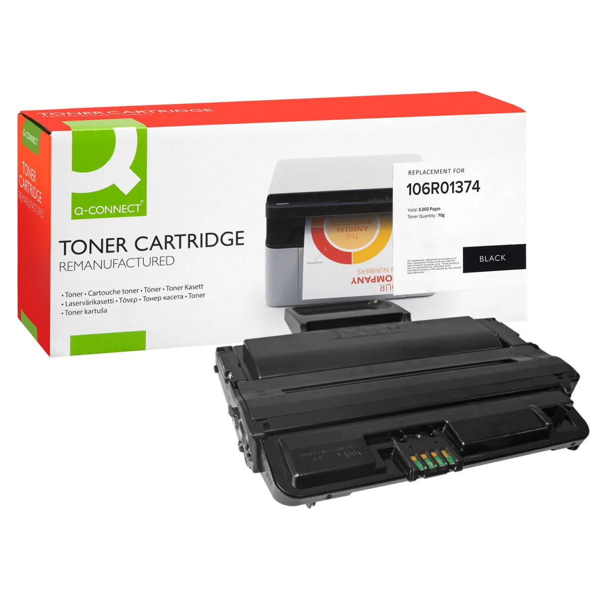 Toner Q-Connect Ανακατασκευασμένο 106R01374 Black