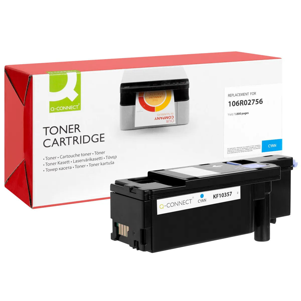 Toner Q-Connect Ανακατασκευασμένο 106R02756 Cyan
