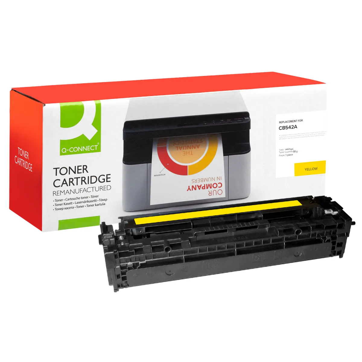 Toner Q-Connect 125A / CB542A Yellow Ανακαινισμ
