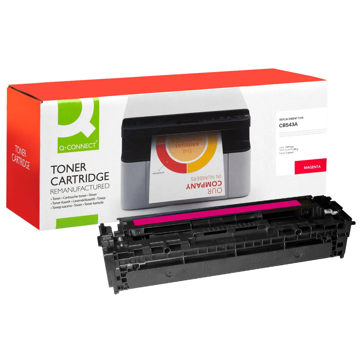 Toner Q-Connect 125A / CB543A Magenta Ανακαινισ
