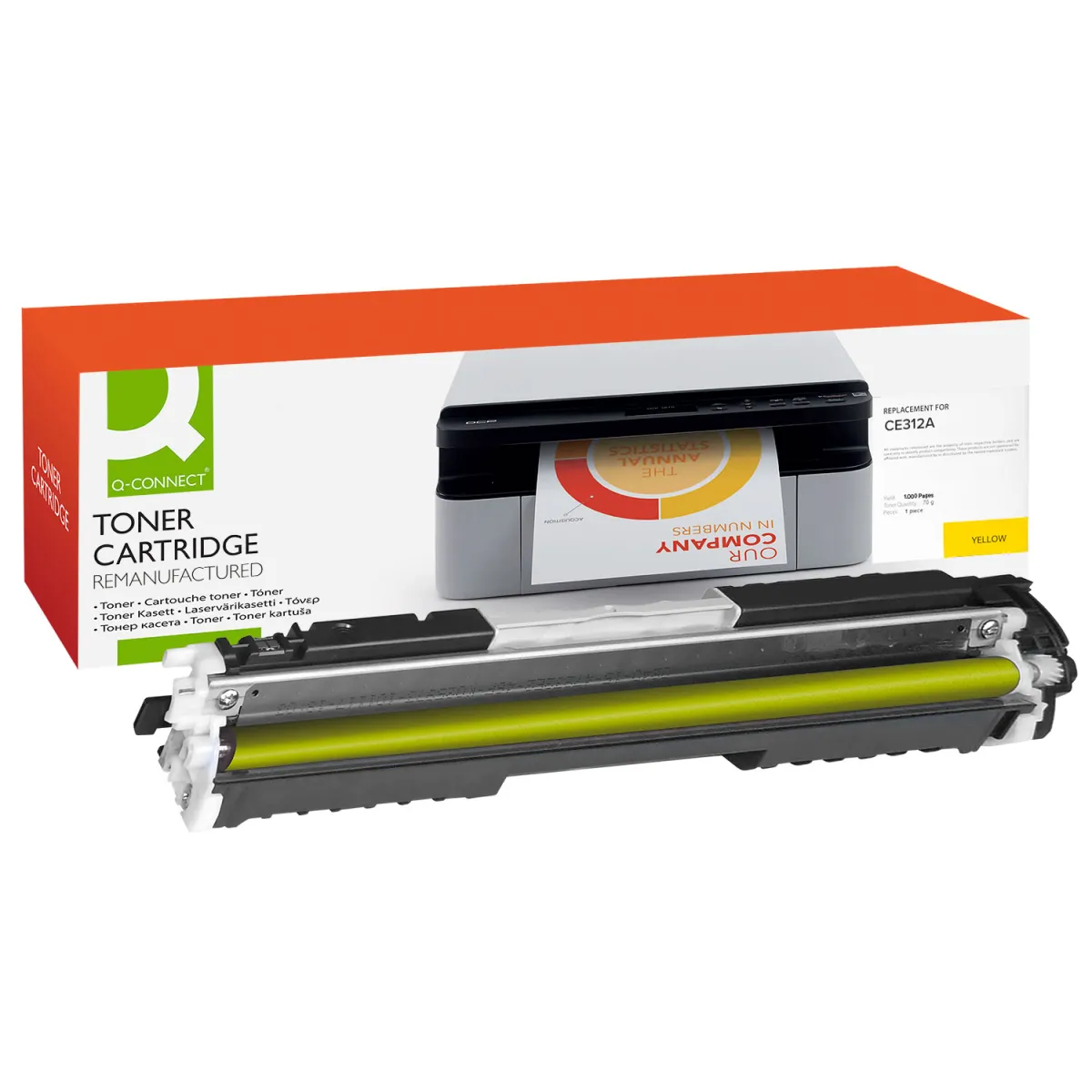 Toner Q-Connect 126A / CE312A Yellow Ανακαινισμ