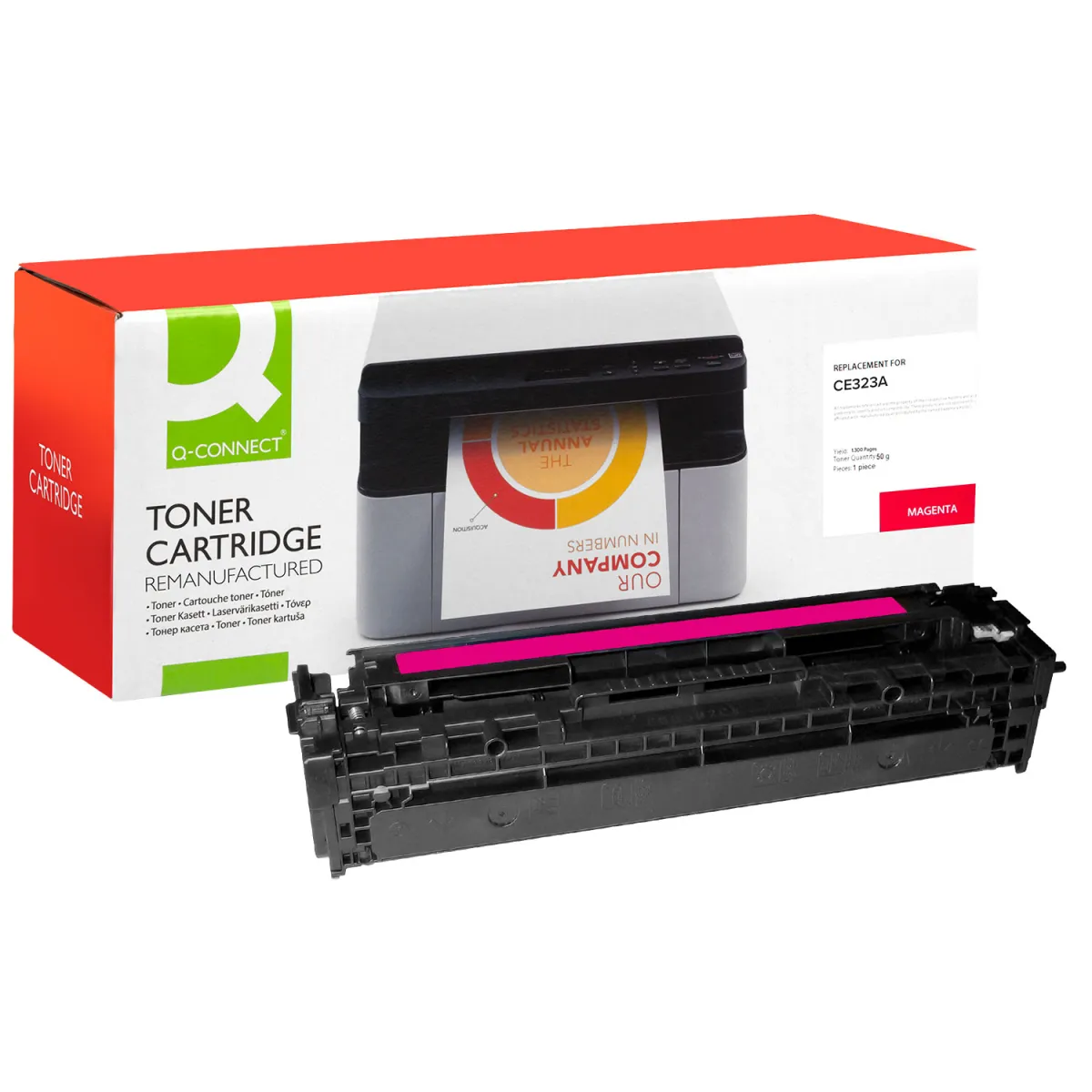 Toner Q-Connect 128A / CE323A Magenta Ανακαινισ