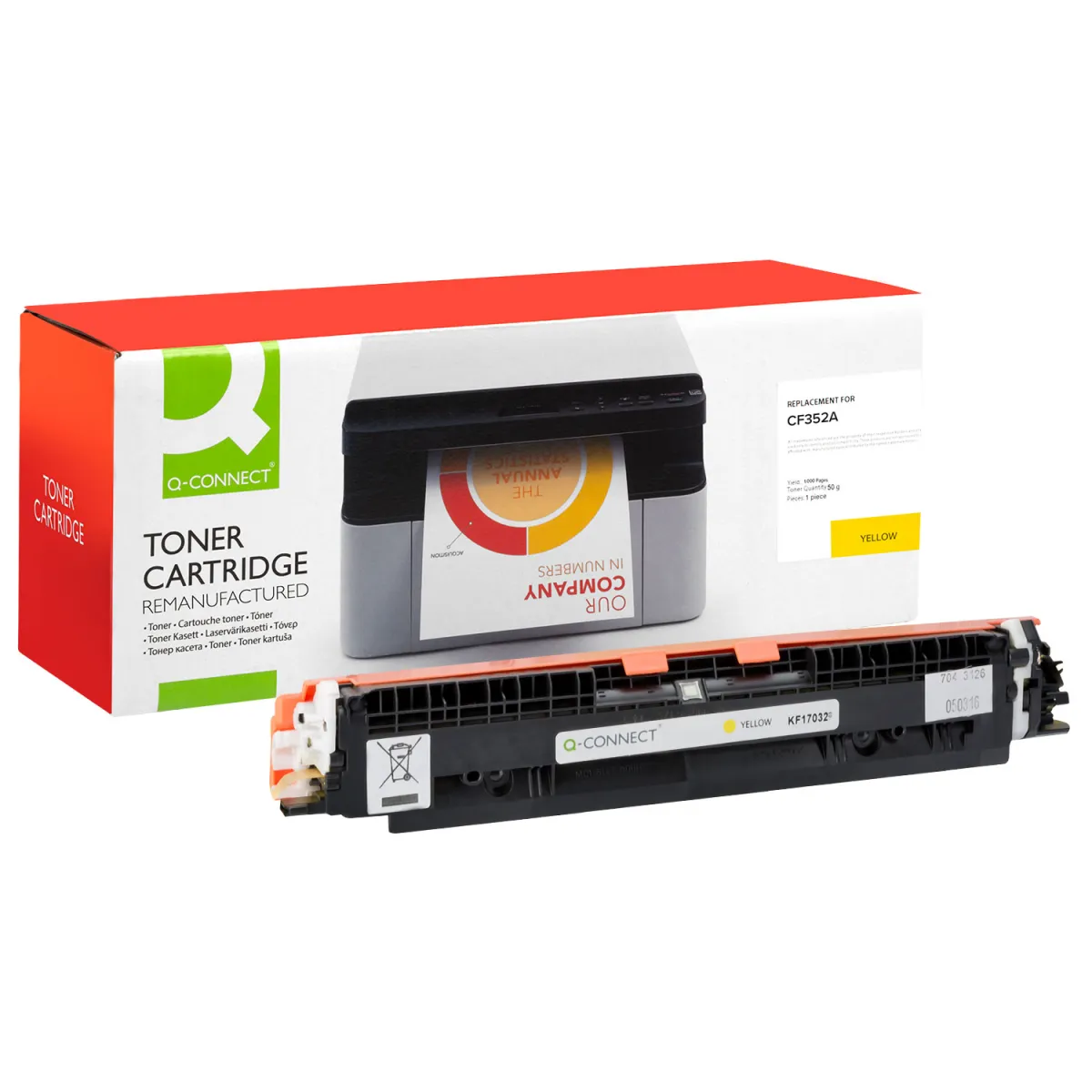 Toner Q-Connect 130A / CF352A Yellow
