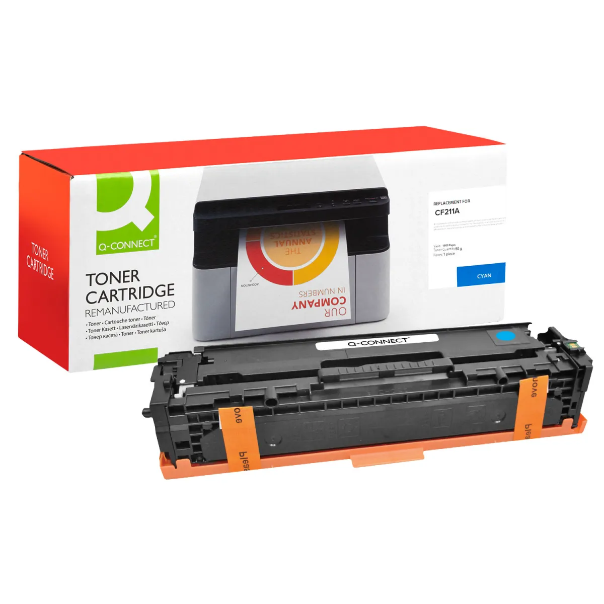 Toner Q-Connect 131A / CF211A Cyan Ανακαινισμέν