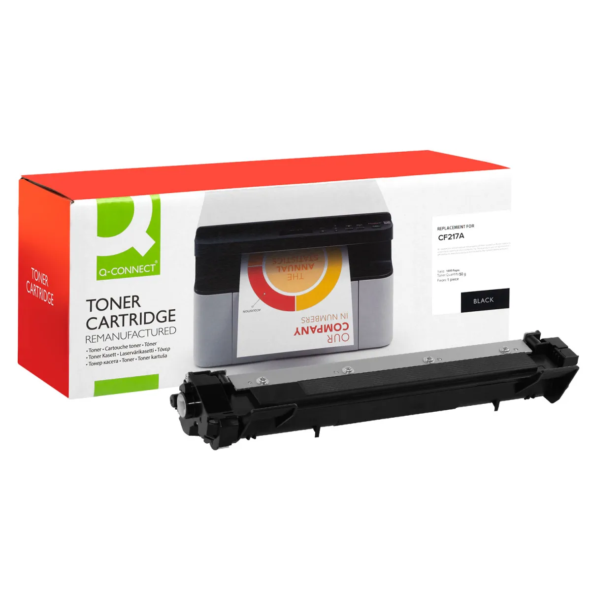 Toner Q-Connect 17A / CF217A Black Ανακαινι