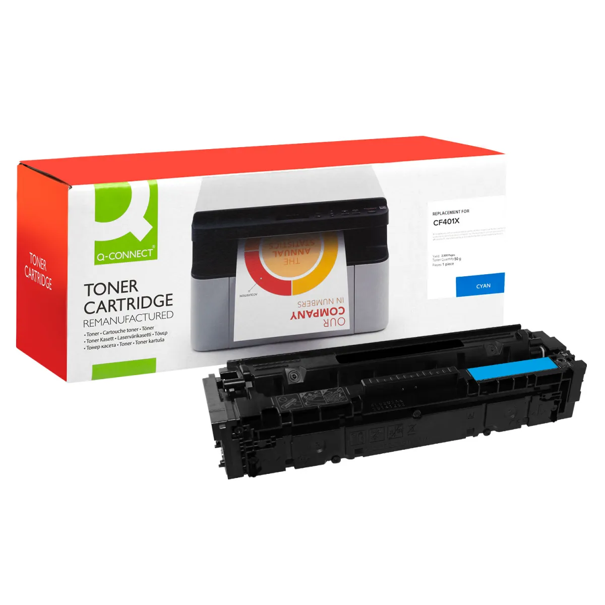 Toner Q-Connect 201X / CF401X Cyan