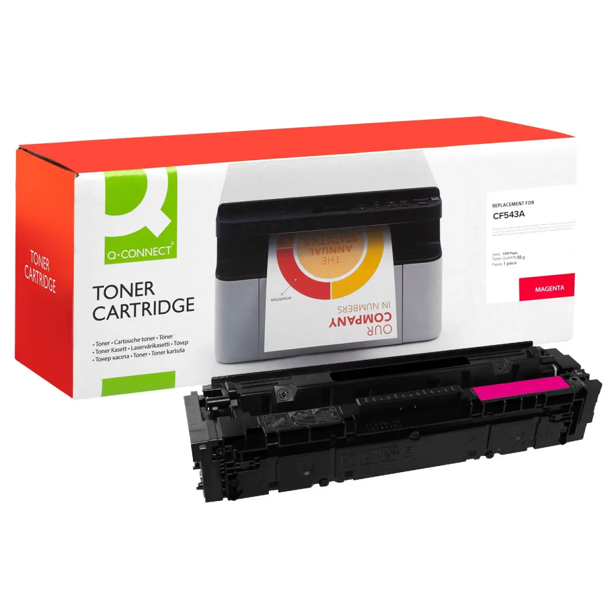 Toner Q-Connect 203A / CF543A Magenta