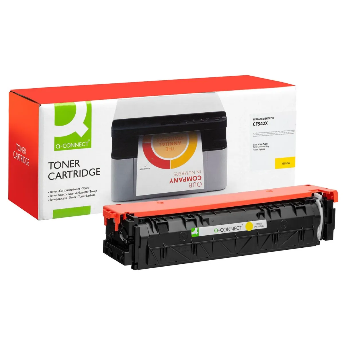 Toner Q-Connect 203X / CF542X Yellow
