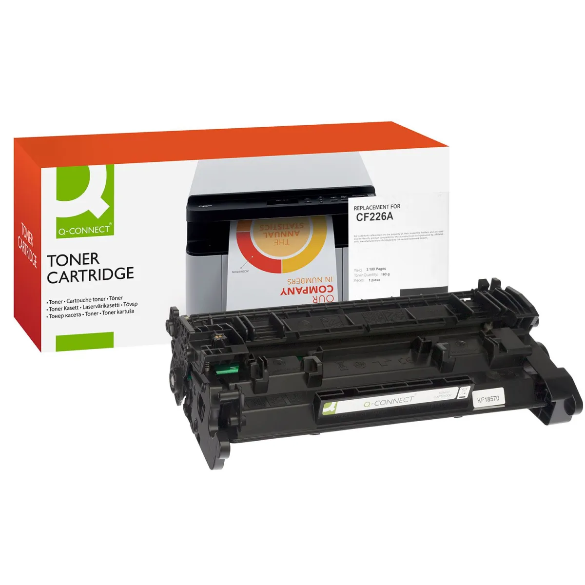 Toner Q-Connect 26A / CF226A Black Ανακαινι