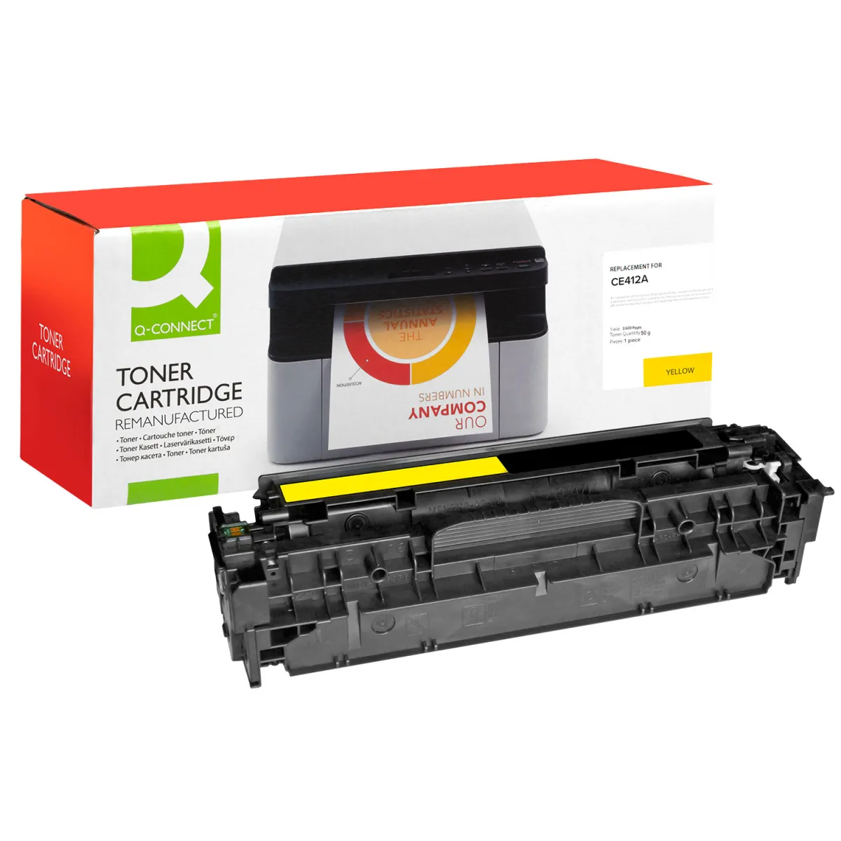 Toner Q-Connect 305X / CE412A Yellow Ανακαινισμ