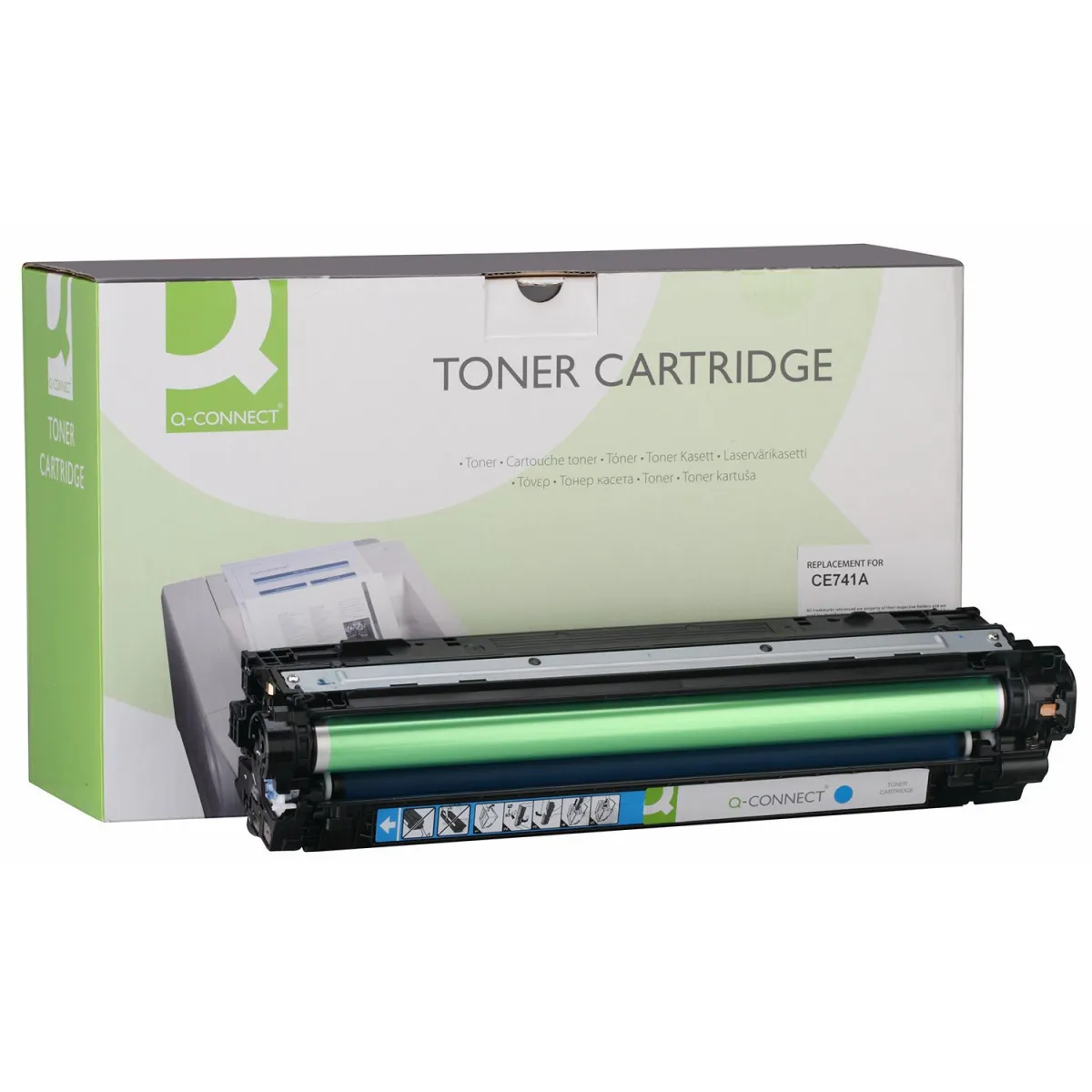 Toner Q-Connect 307A / CE741A Cyan Ανακαινισμέν