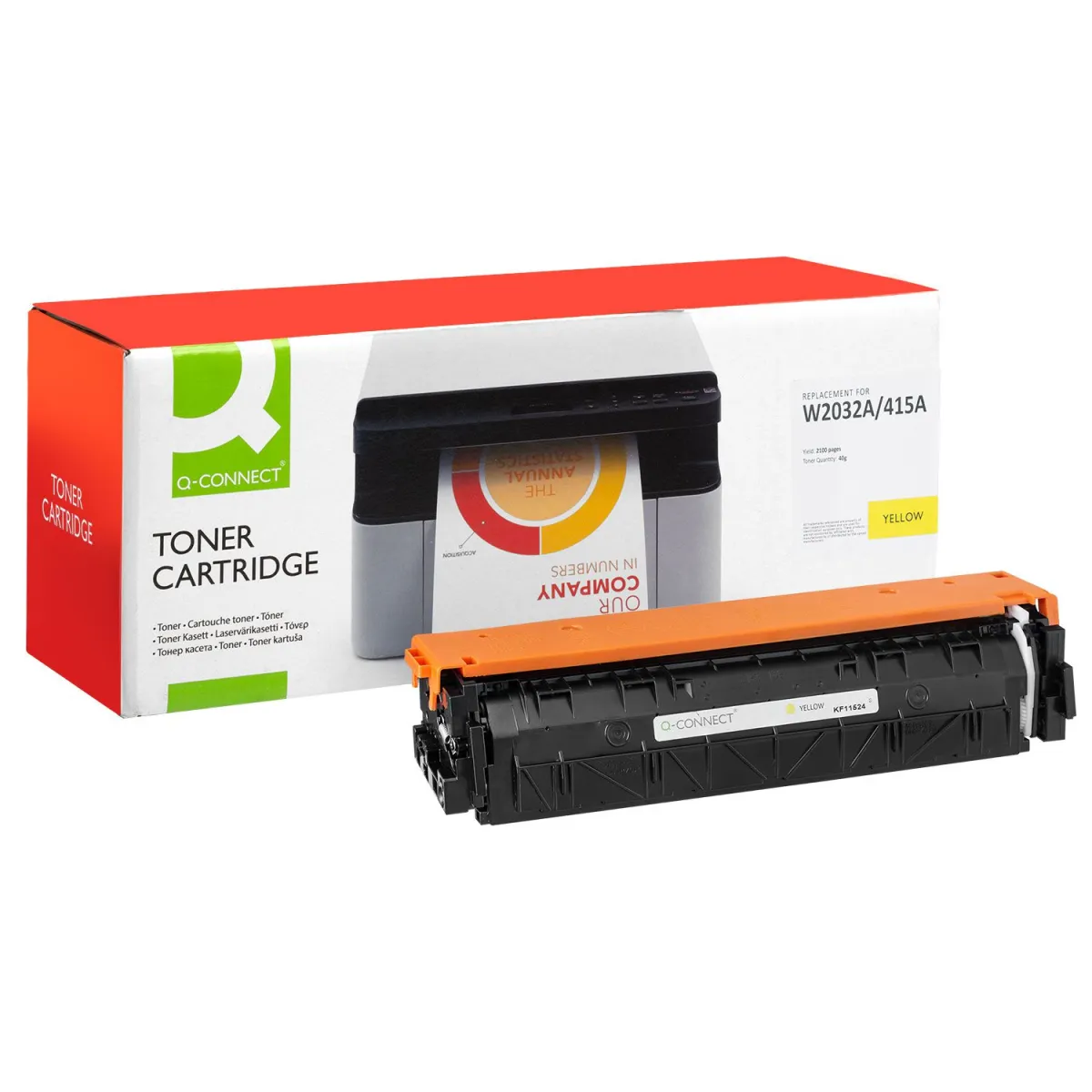 Toner Q-Connect Ανακαινισμένο 415A / W2032A Yellow