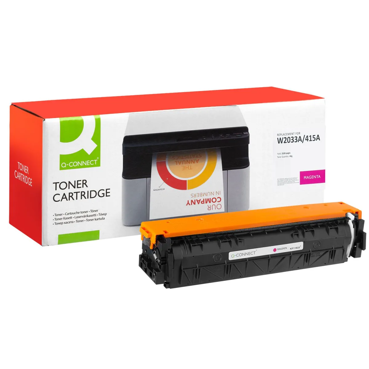 Toner Q-Connect Ανακαινισμένο 415A / W2033A Magenta