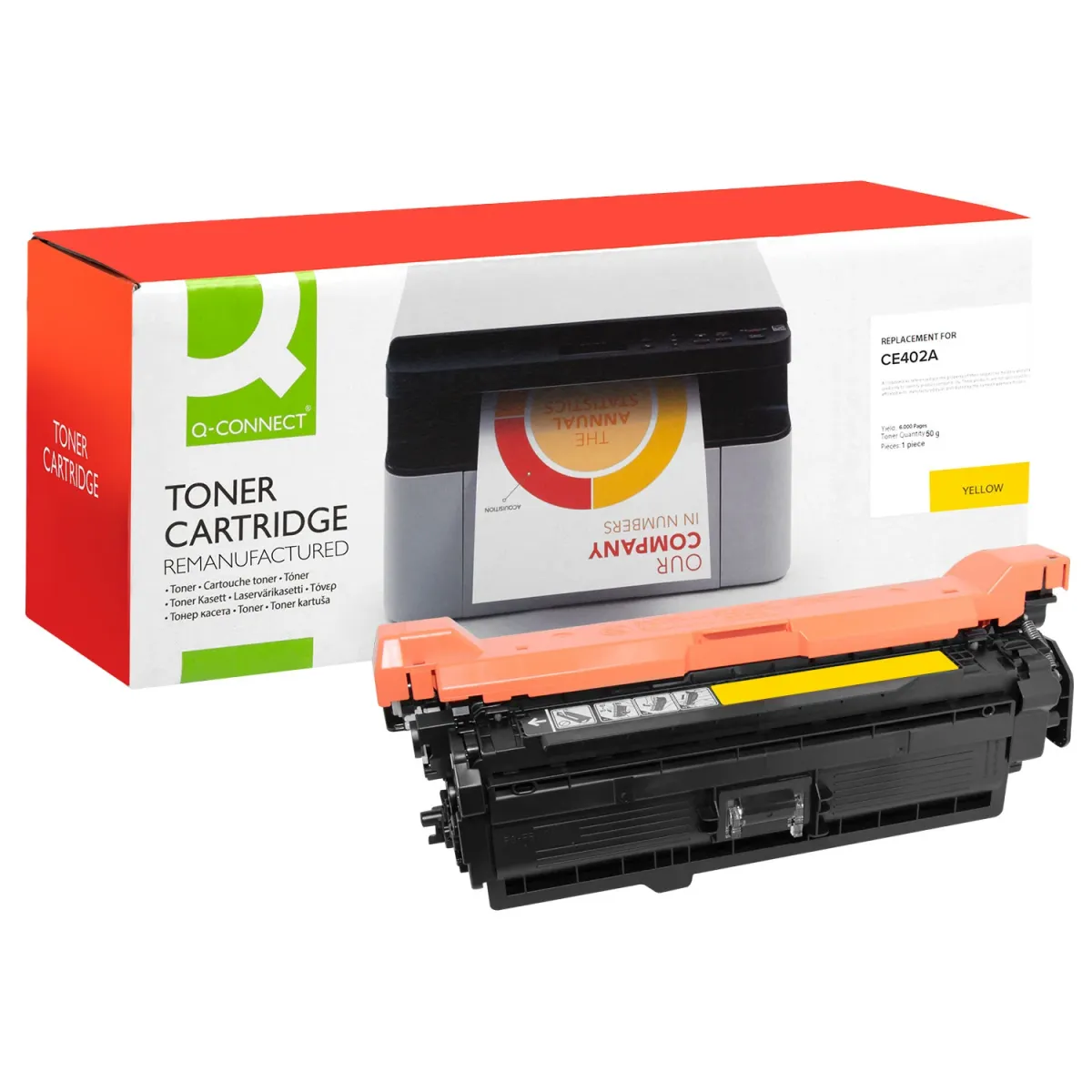 Toner Q-Connect 507A / CE402A Yellow Ανακαινισμ