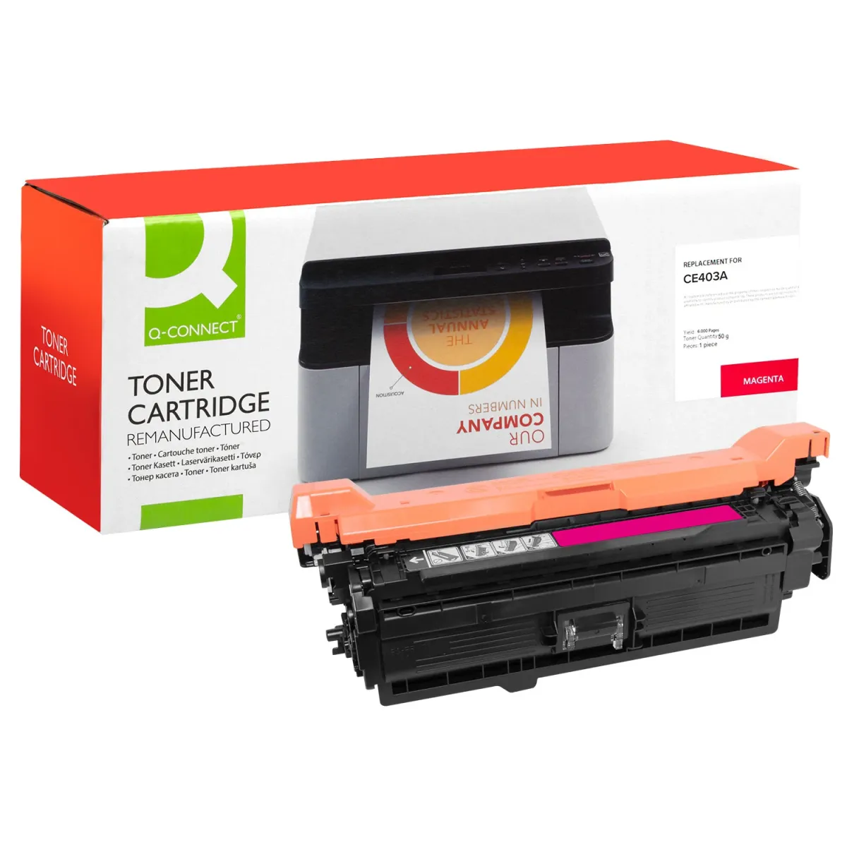 Toner Q-Connect 507A / CE403A Magenta Ανακαινισ