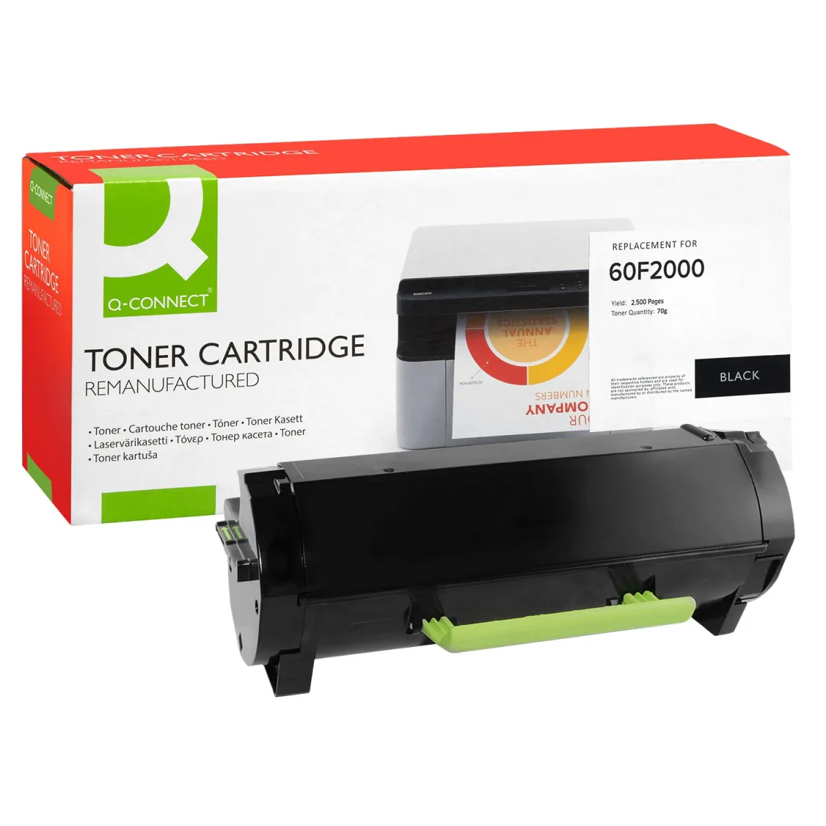 Toner Q-Connect 602 / 60F2000 Black Ανακαινι
