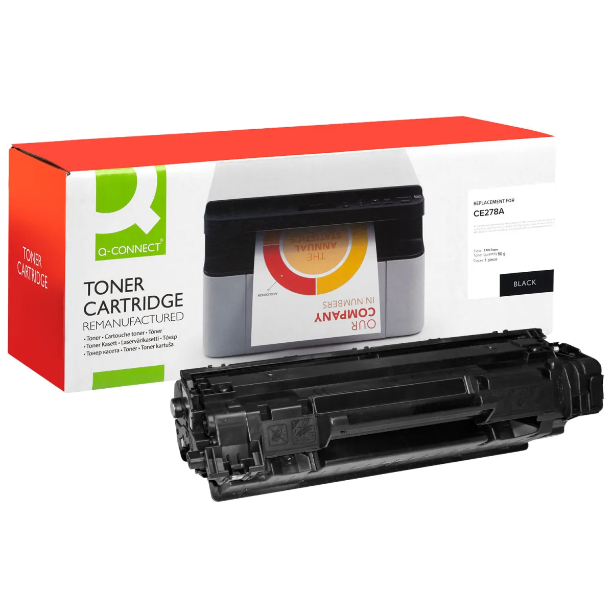 Toner Q-Connect 78A / CE278A Black Ανακαινισμέ