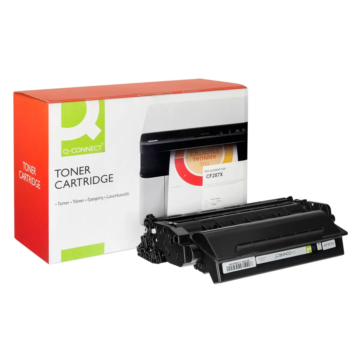 Toner Q-Connect 87X / CF287X Black Ανακαινισμ