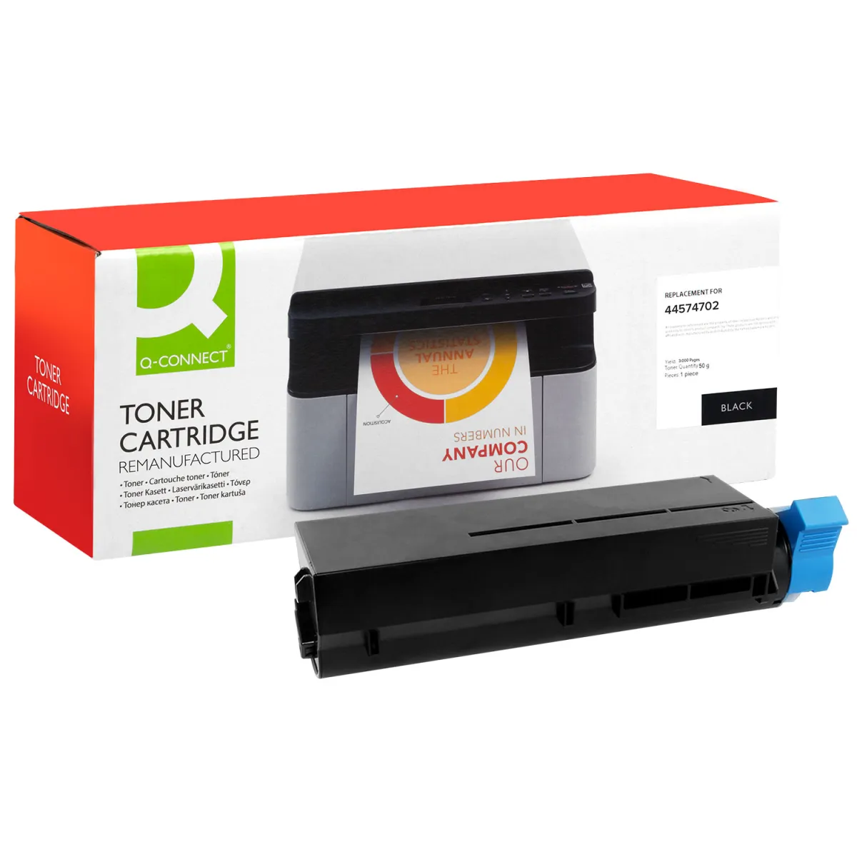 Toner Q-Connect B411/B431 / 44574702 Black Ανακαινισ