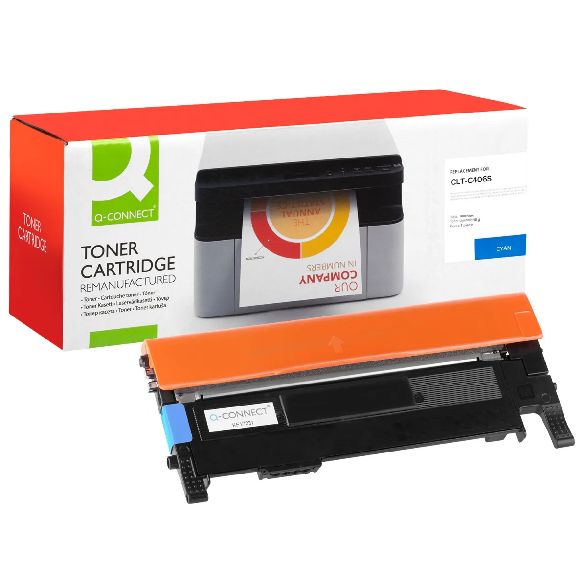 Toner Q-Connect Ανακατασκευασμένο CLT-C406S Cyan