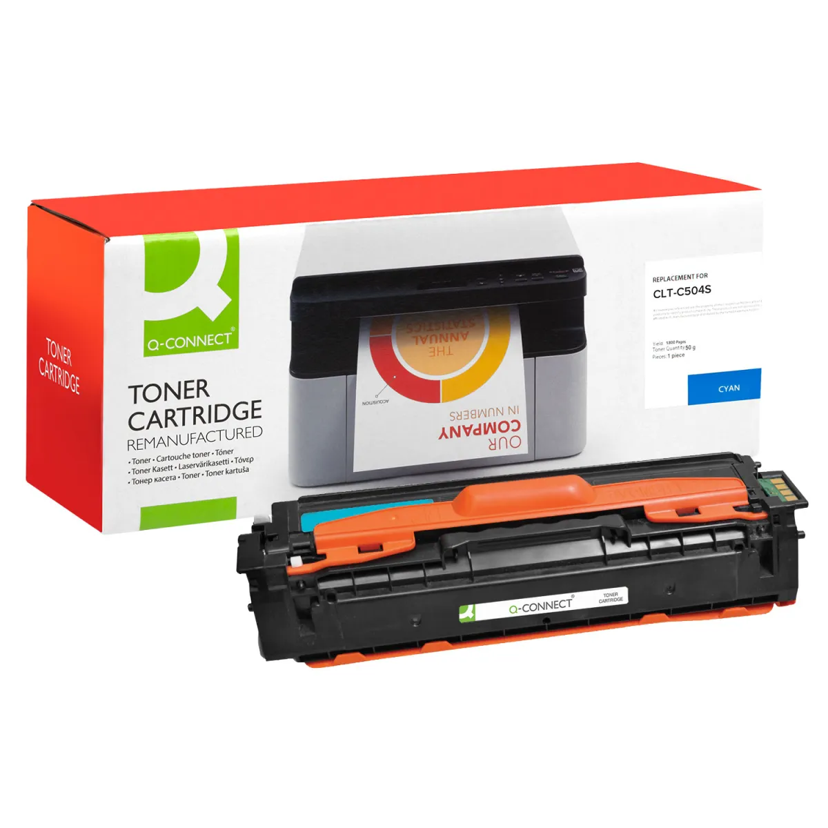 Toner Q-Connect Ανακατασκευασμένο CLT-C504S Cyan