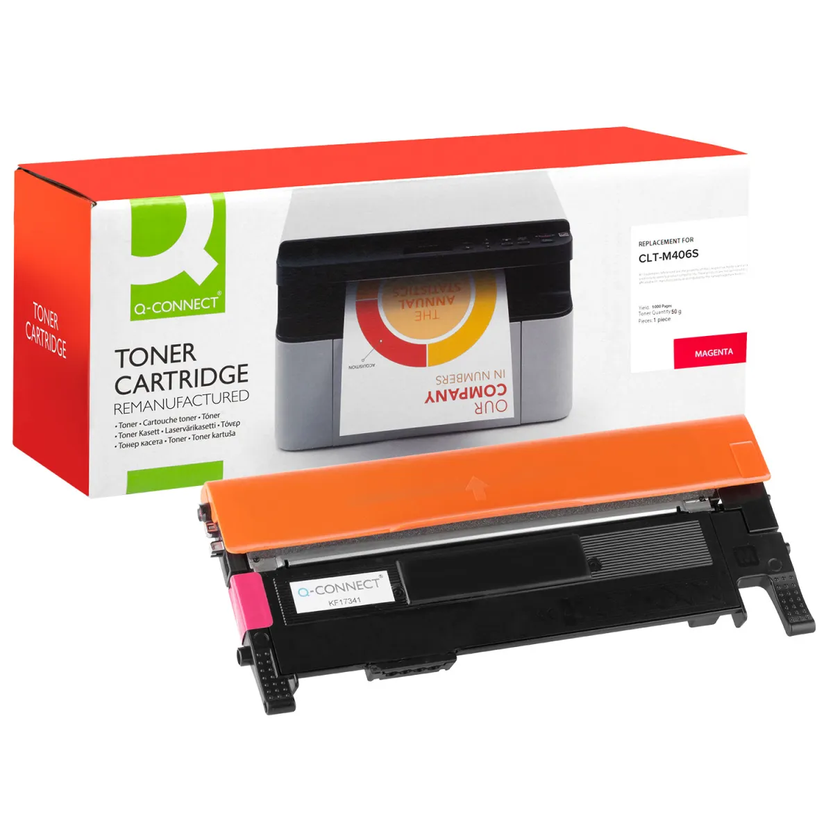Toner Q-Connect Ανακατασκευασμένο CLT-M406S Magenta