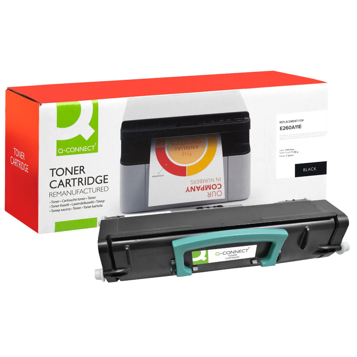 Toner Q-Connect E260/360/460 / E260A11E Black Ανακαινισ