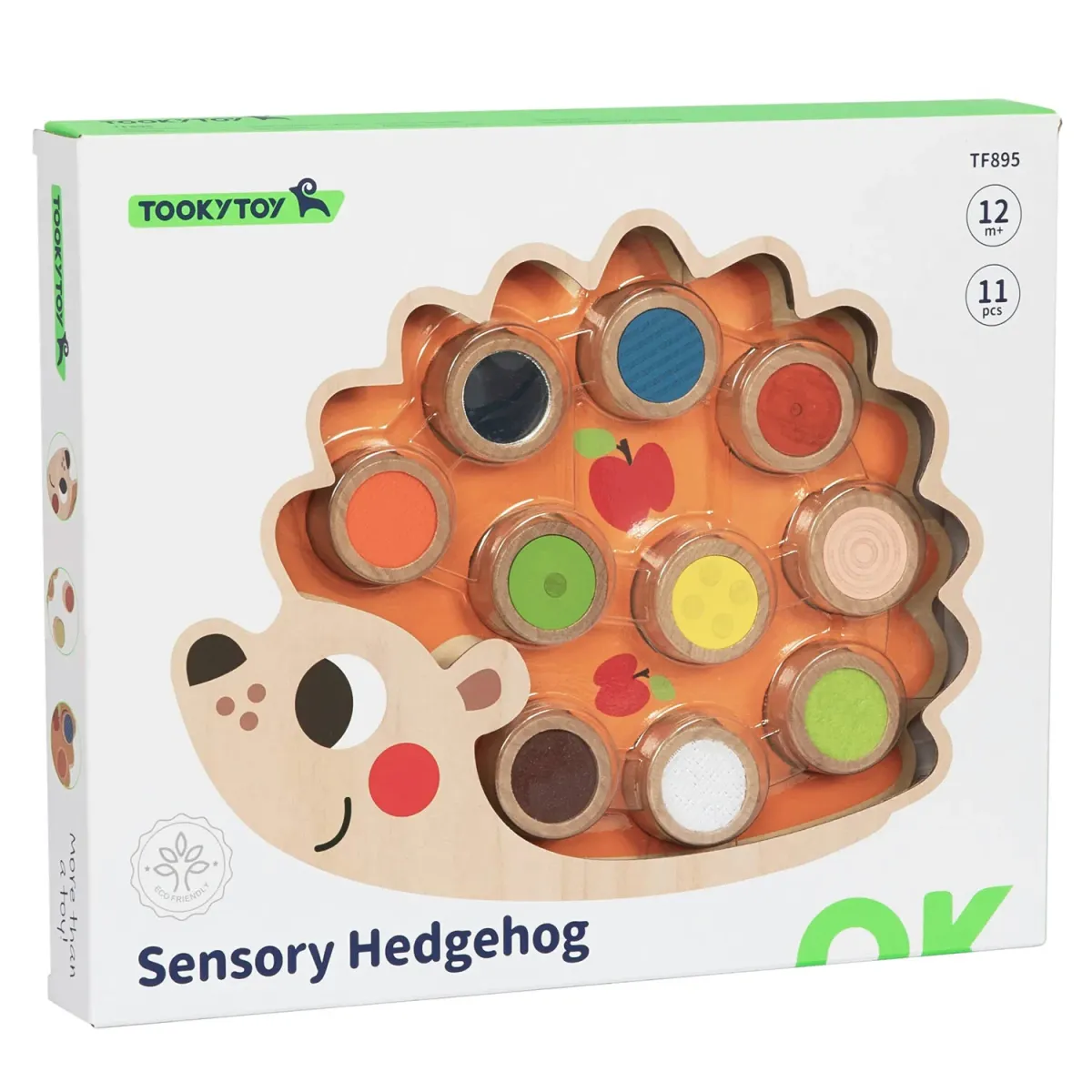 Tooky Toy Ξύλινος Σκαντζόχοιρος Αφής & Αντίληψης