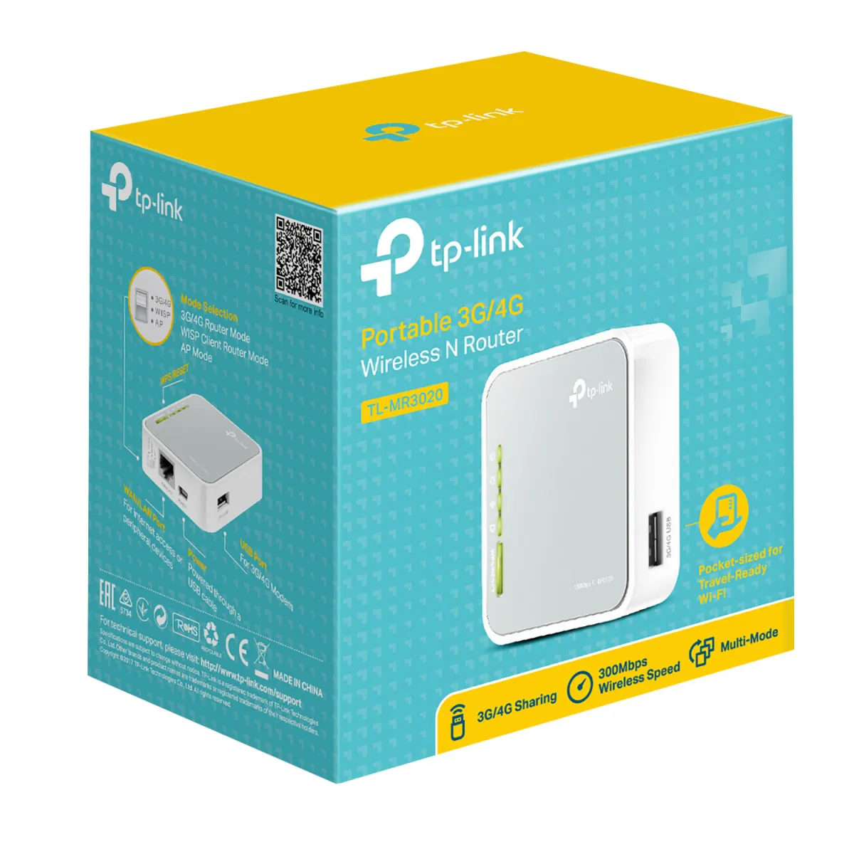 TP-Link WiFi Router N150 3G/4G TL-MR3020