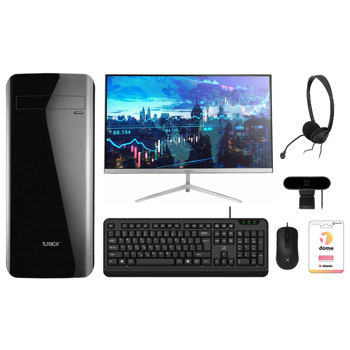 Turbo-X Desktop Sphere R7 Office Bundle