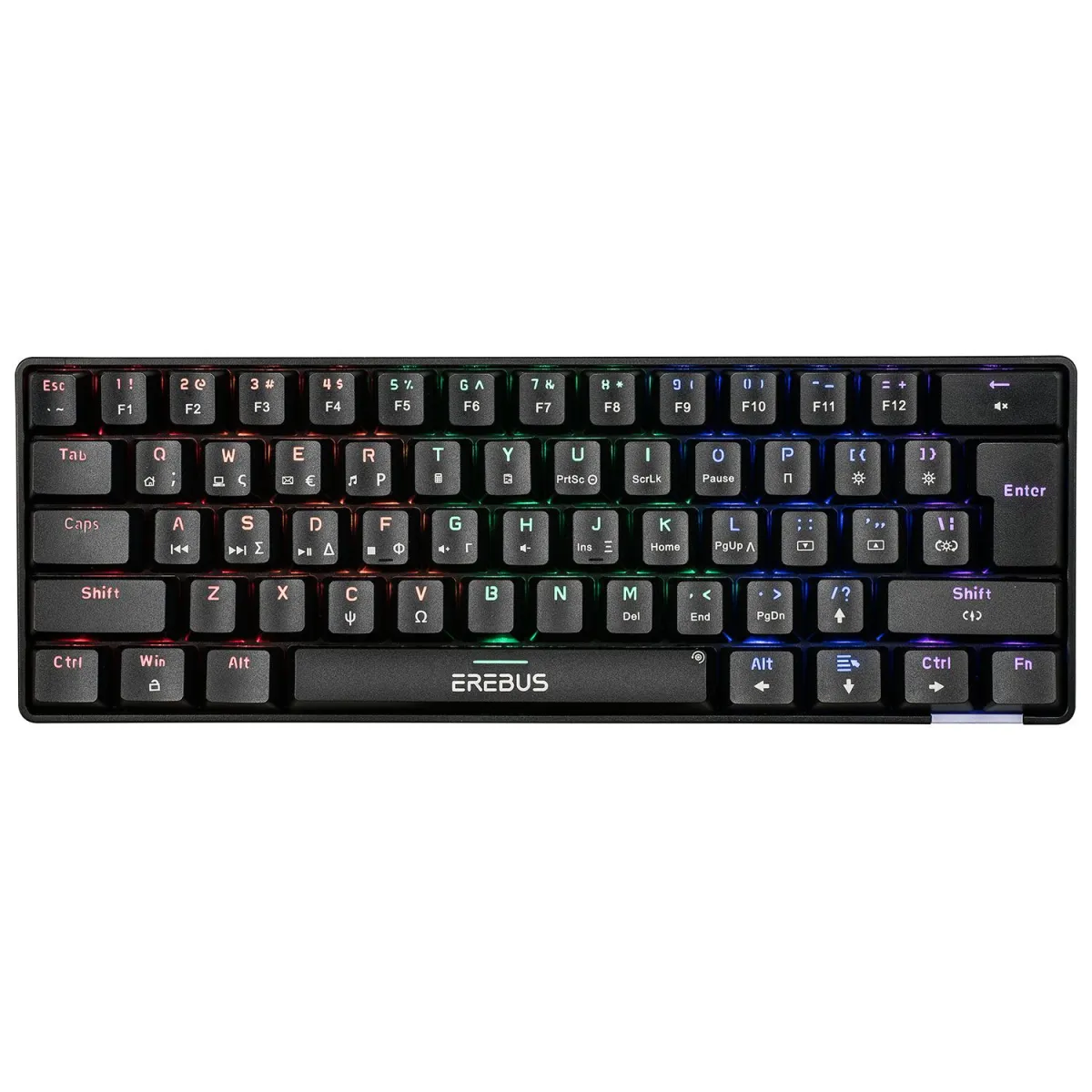 Turbo-X Erebus Gaming Ενσύρματο Πληκτρολόγιο EK20 60% Mini