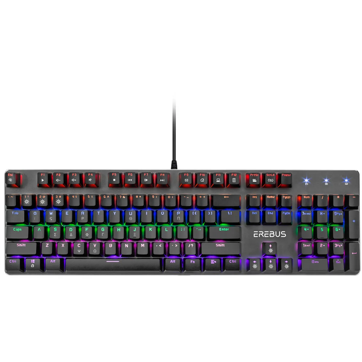 Turbo-X Πληκτρολόγιο Erebus Rainbow Mechanical Ενσύρματο