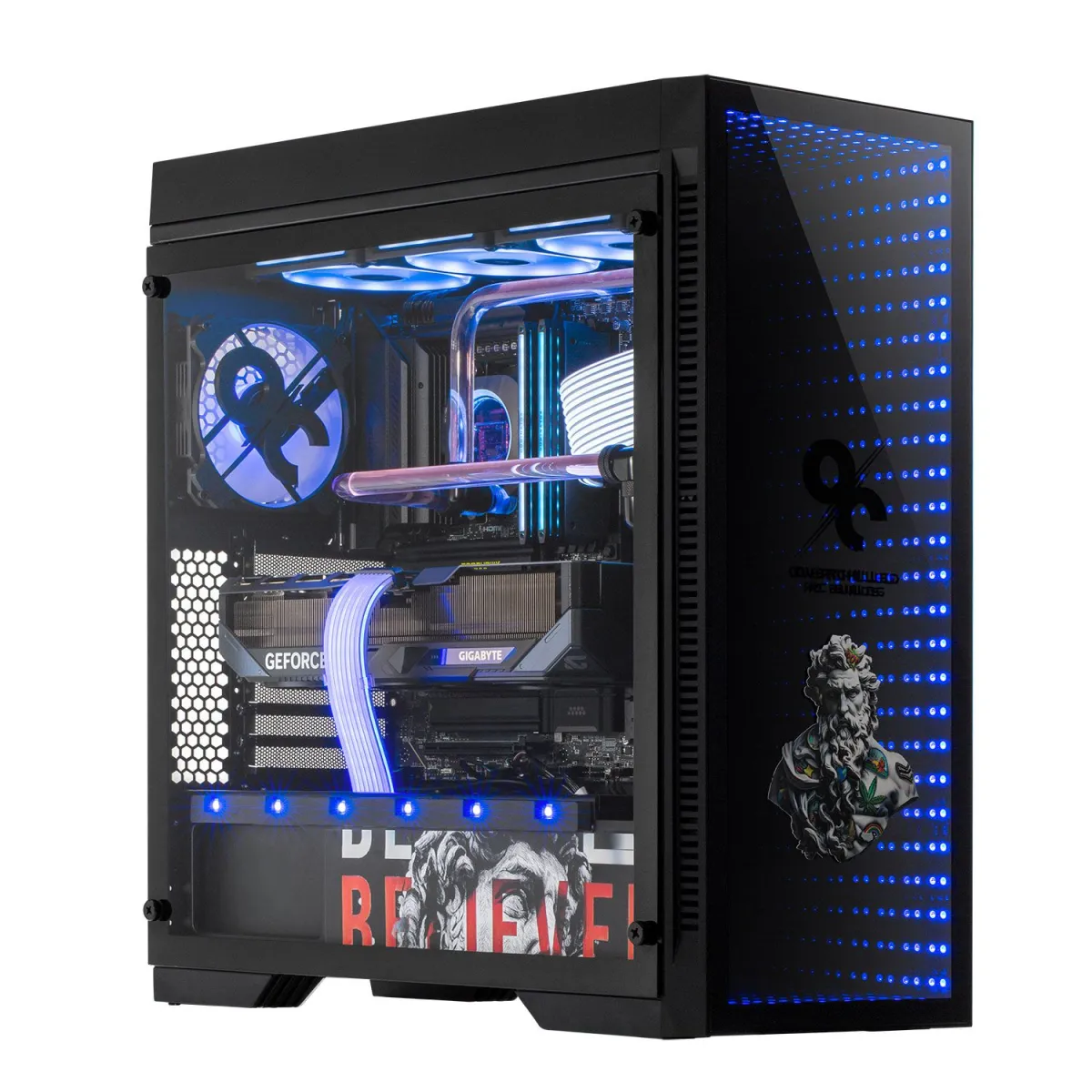 Turbo-X Nemesis O1 Powered by Overchilled Desktop (AMD Ryzen 7 9800X3D/64 GB/1TB/RTX 5080 16 GB)