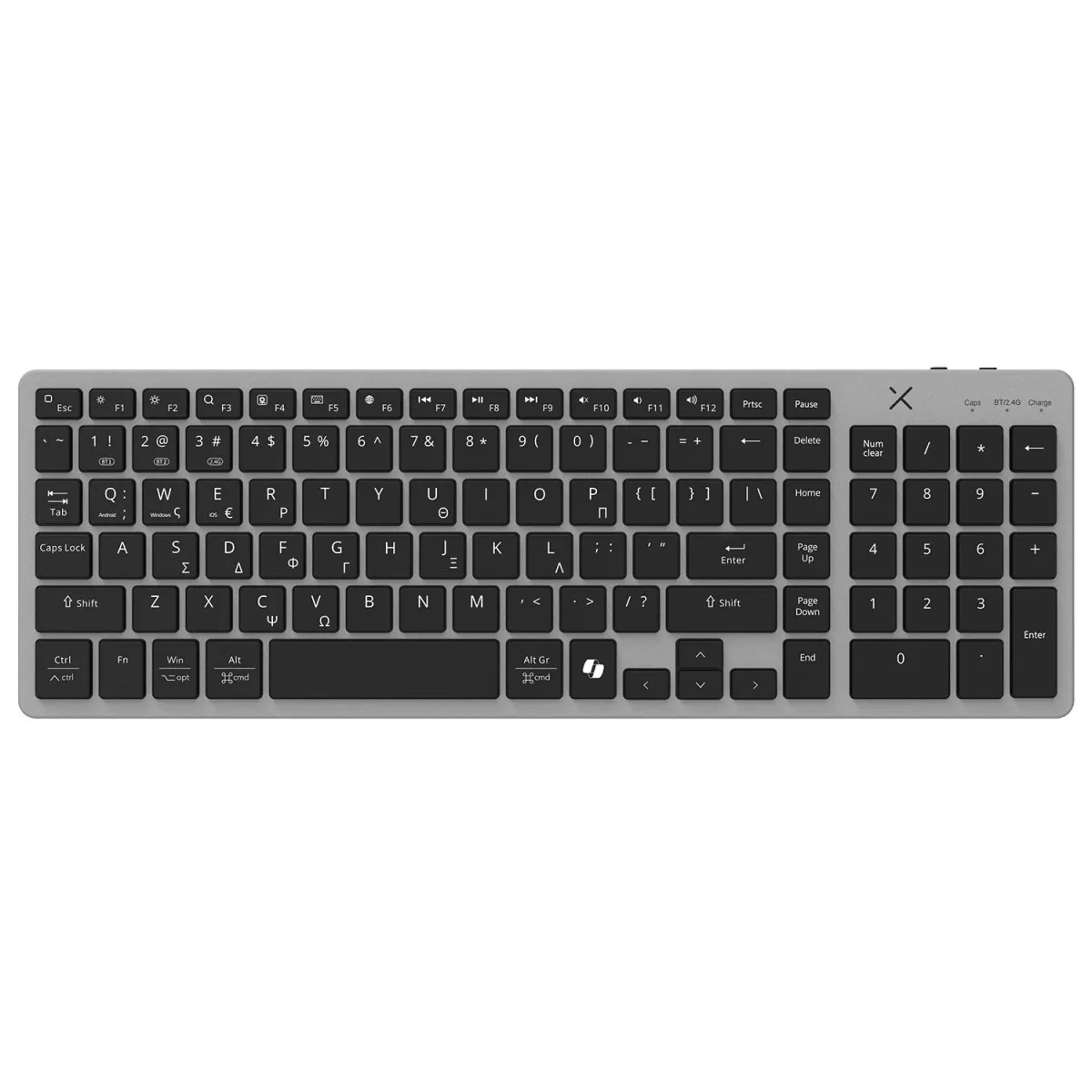 Turbo-X Πληκτρολόγιο Office Basic+ Ασύρματο