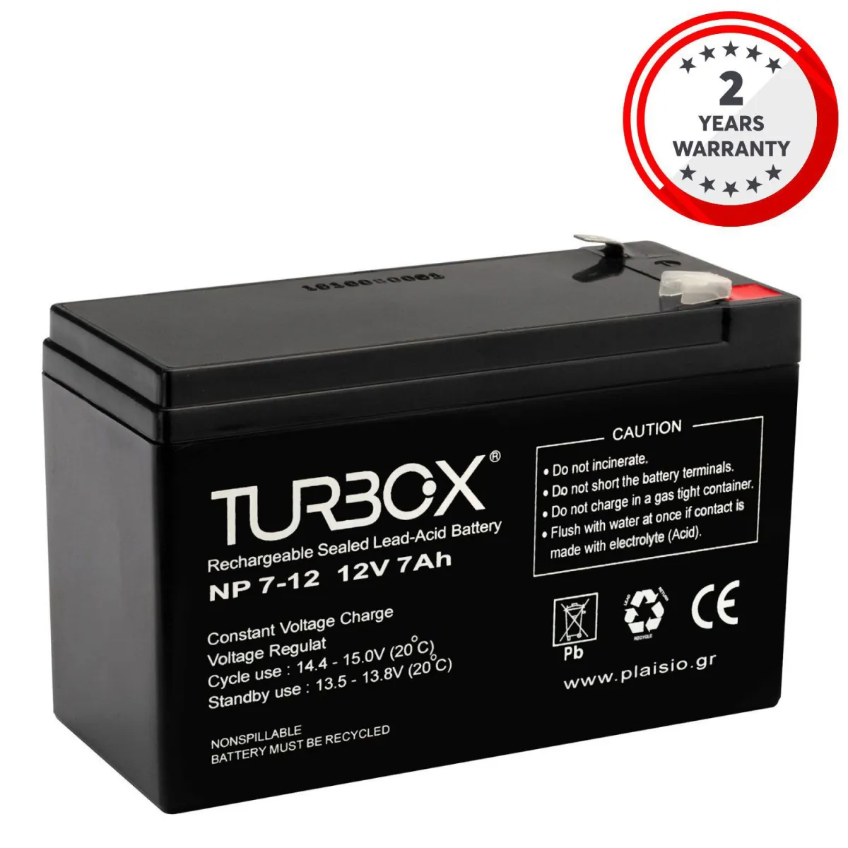 Turbo-X Μπαταρία UPS  12V/7Ah Extended Life