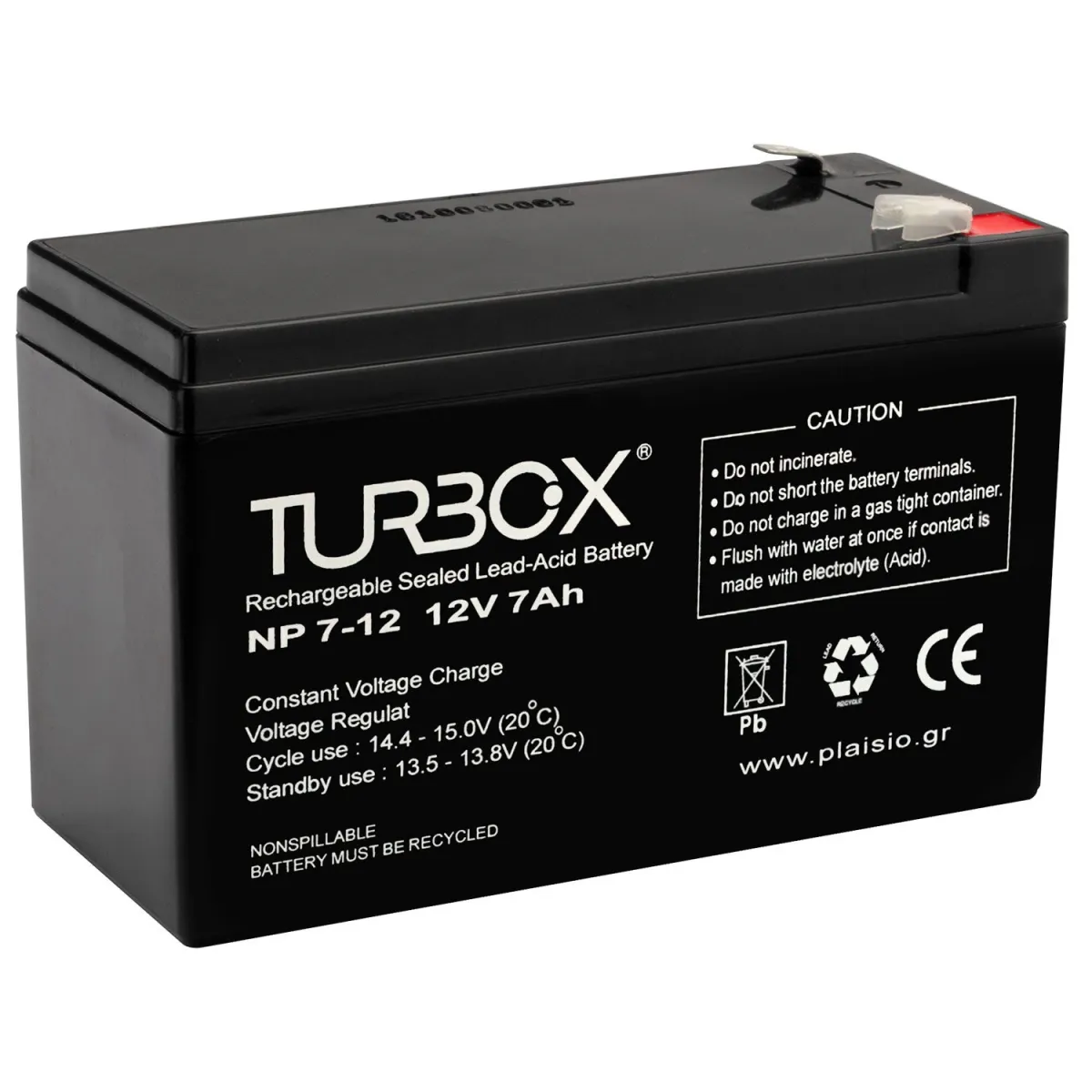 Turbo-X Μπαταρία UPS  12V/7Ah