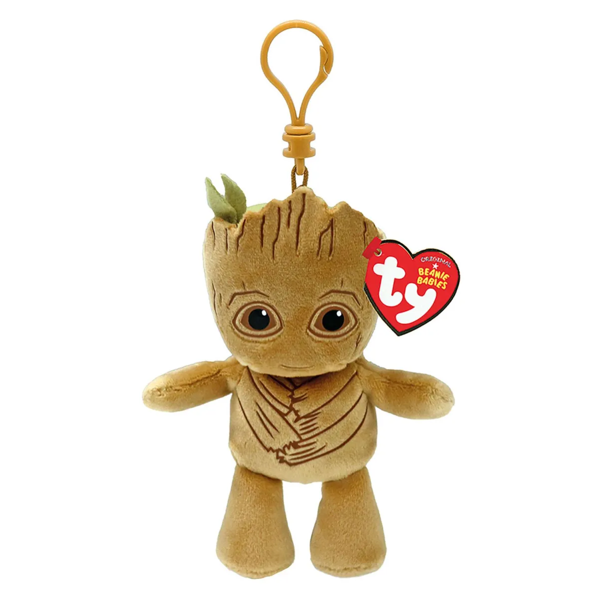 TY Λούτρινο Beanie Babies Κλιπ Marvel Groot 8,5εκ