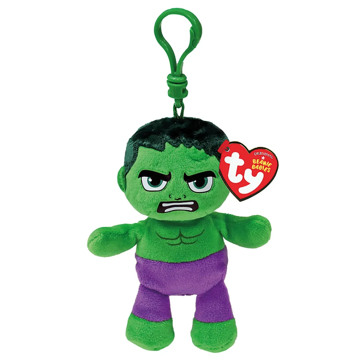 TY Λούτρινο Beanie Babies Κλιπ Marvel Hulk 8,5εκ