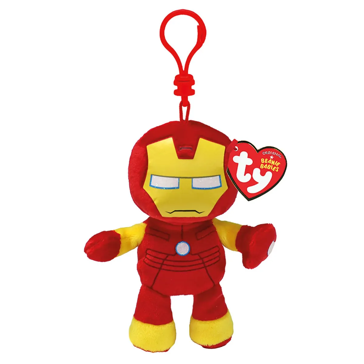 TY Λούτρινο Beanie Babies Κλιπ Marvel Iron Man 8,5εκ