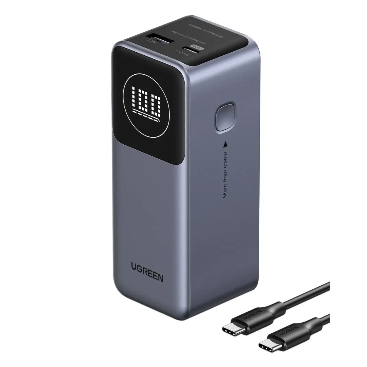 Ugreen Powerbank PD 12000 mAh 2 Θέσεων 100W Γκρι