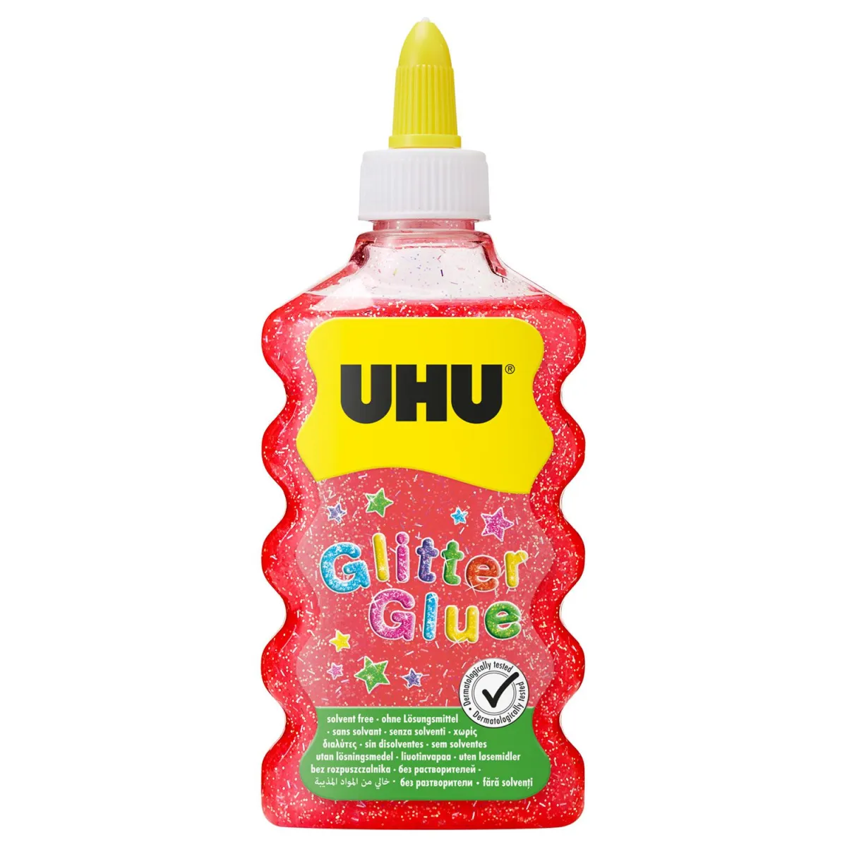 UHU Kόλλα Glitter Κόκκινη 177ml