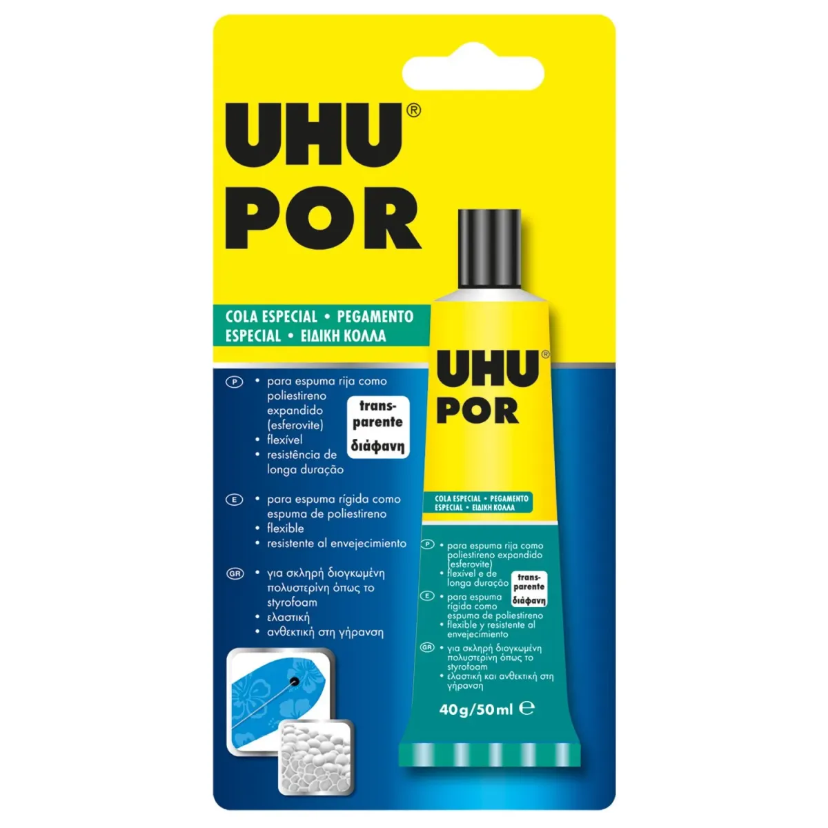 UHU Κόλλα Por Polysterene 50ml
