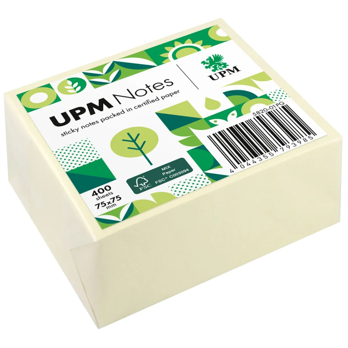 UPM Αυτοκόλλητα Χαρτάκια 75X75mm