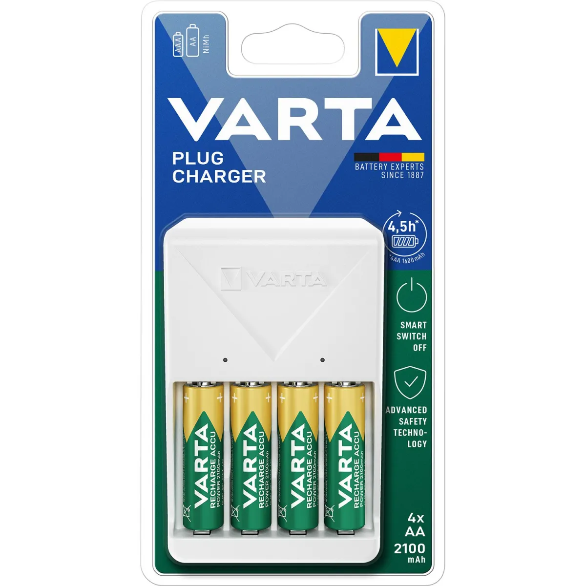 Varta Φορτιστής Μπαταριών + 4τμχ AA