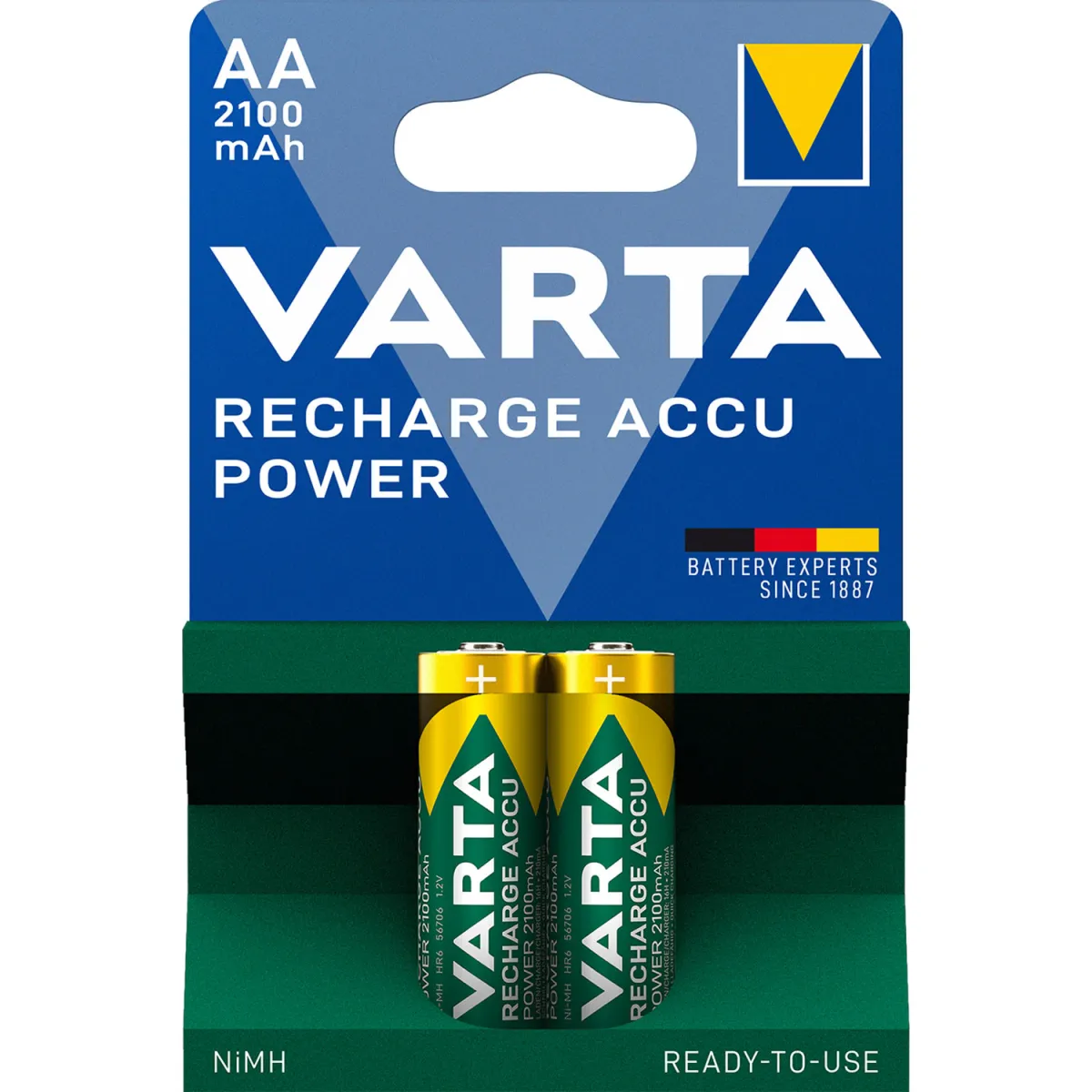 Varta Μπαταρίες Επαναφορτιζόμενες Accu Power AA 2100 mAh (2 τεμ.)