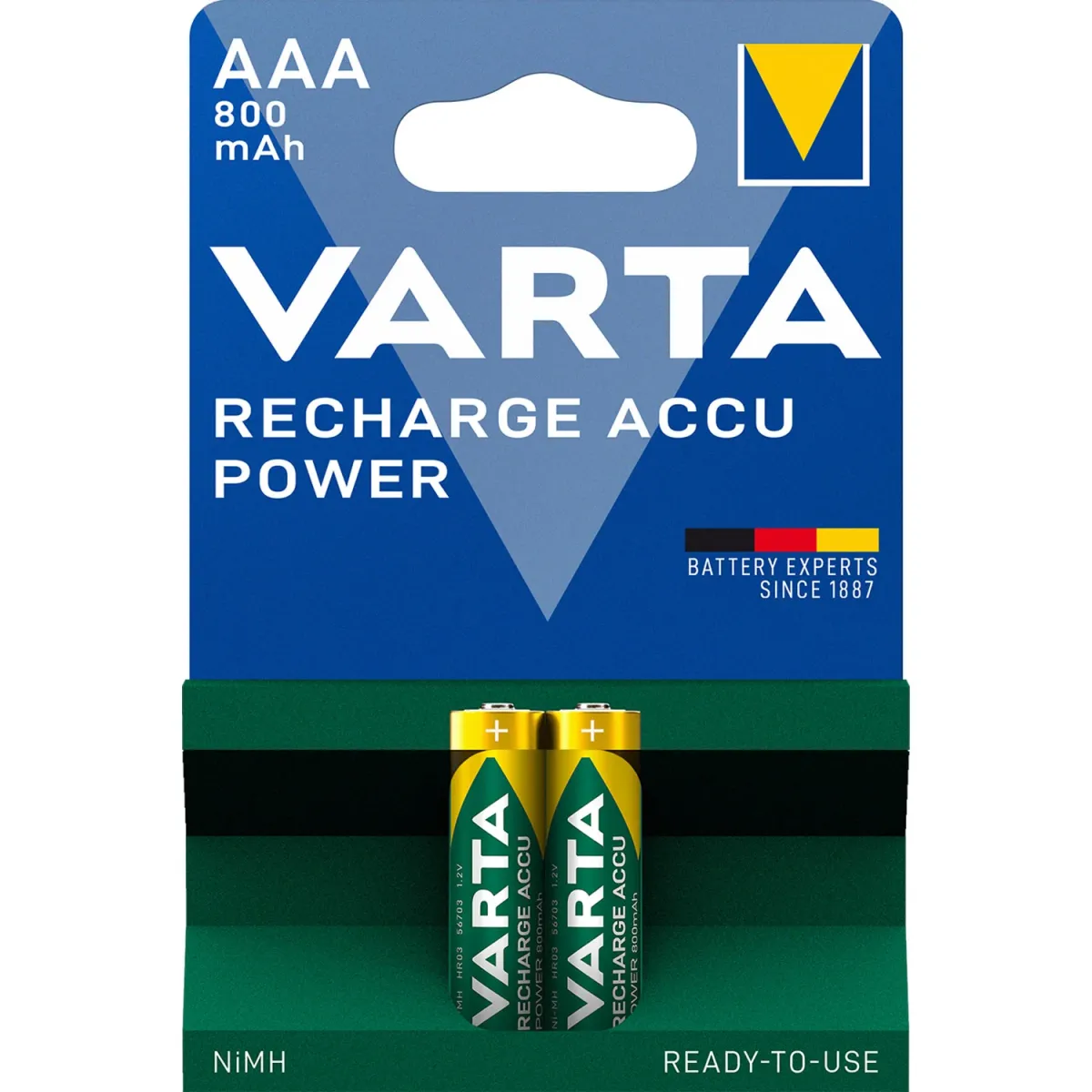 Varta Μπαταρίες Επαναφορτιζόμενες Accu Power AAA 800 mAh (2 τεμ.)