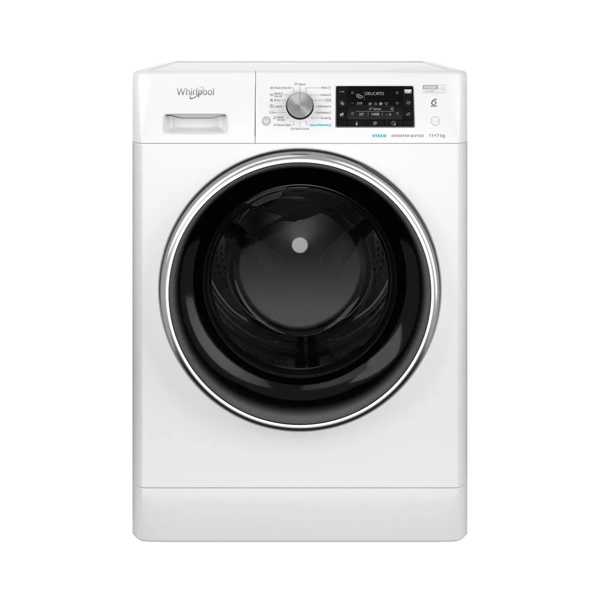 Whirlpool FFWDD 1176258 BCV EE Πλυντήριο-Στεγνωτήριο 11,00 kg / 7 kg