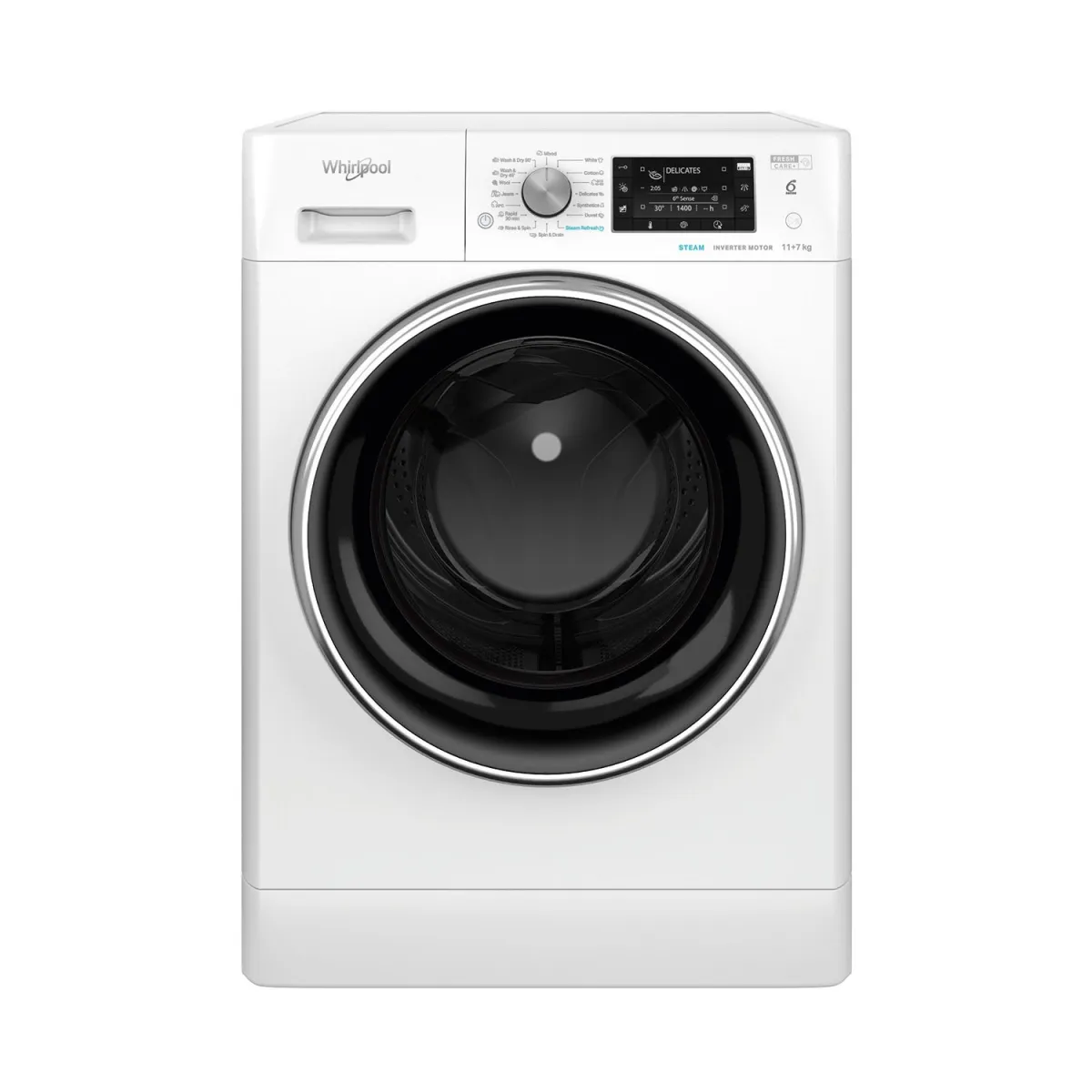 Whirlpool FFWDD 1176258 BCV EE Πλυντήριο-Στεγνωτήριο 11,00 kg / 7 kg
