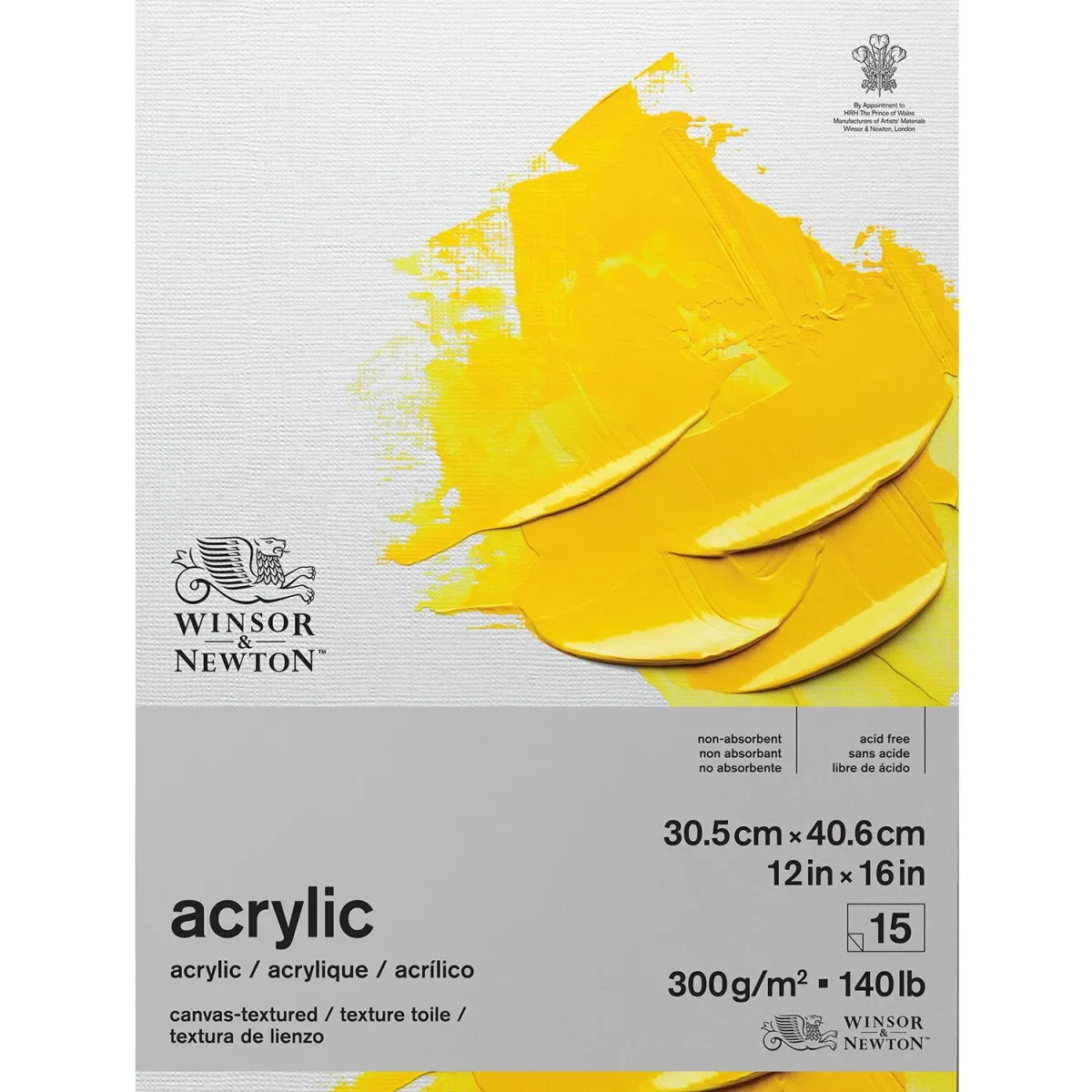 Winsor & Newton Μπλοκ για ακρυλικά 31x41cm 300gr 15Φύλλων