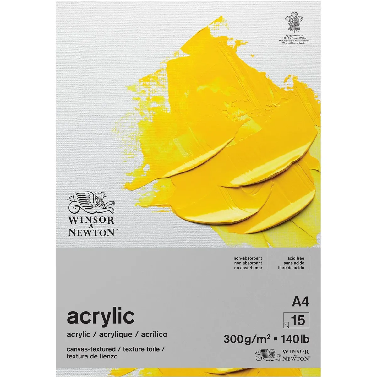 Winsor & Newton Μπλοκ για Ακρυλικά A4 300gr 15Φύλλων